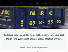 Tablet Screenshot of metroremoval.com